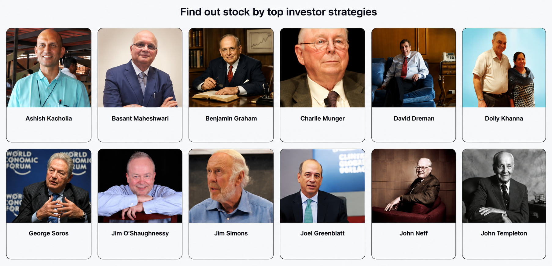 Top Investors - Learn from proven portfolios